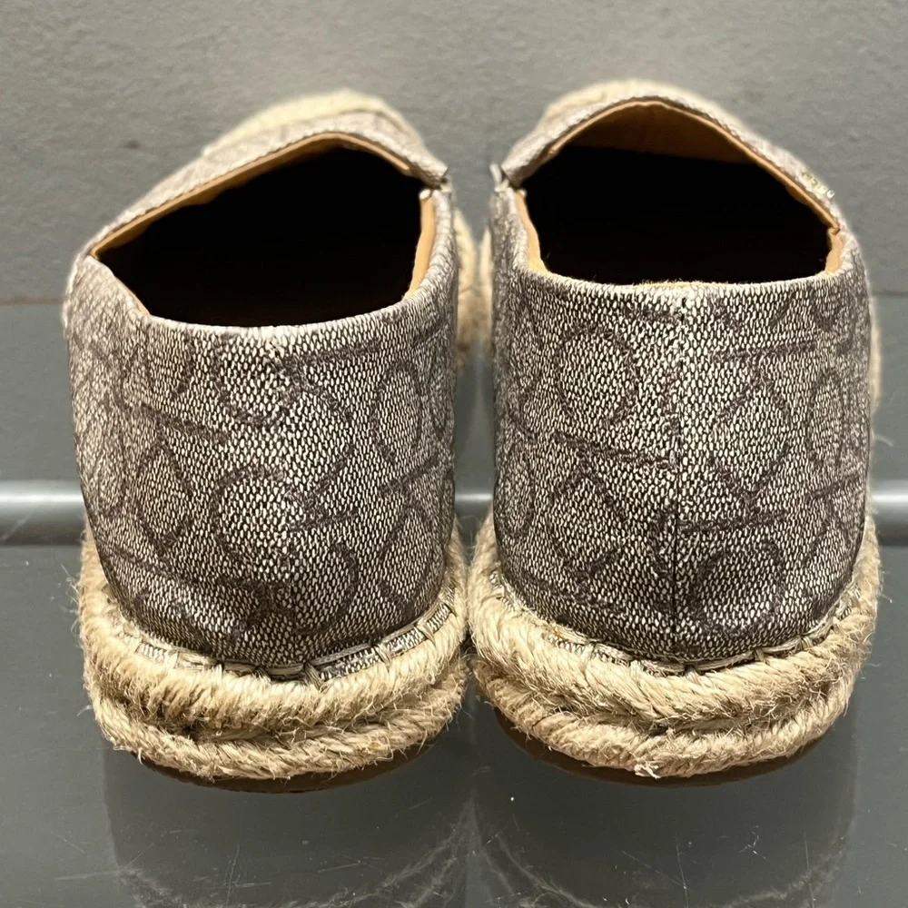 Calvin Klein Brown Espadrille Flats with Jute Sole